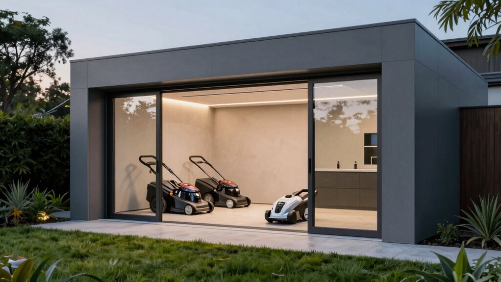 top robotic mower shelters