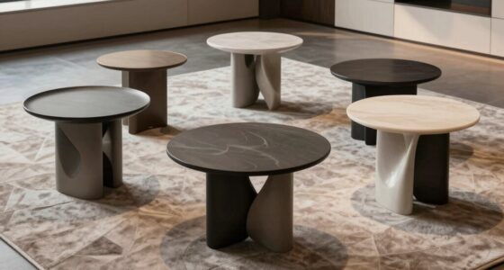 trendy sculptural side tables