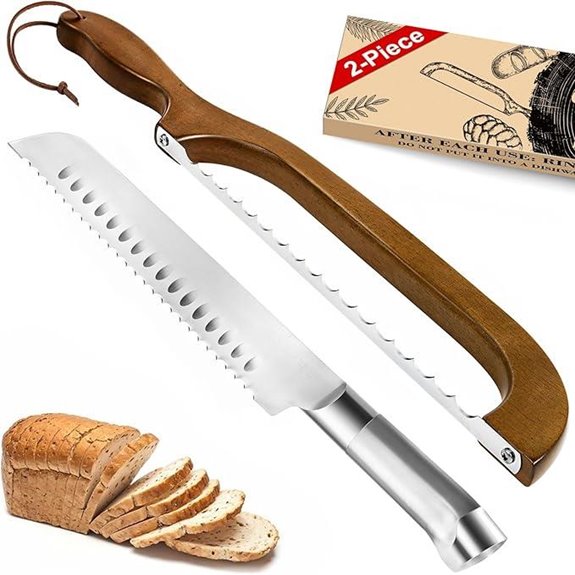 2 Pack Sourdough Bread Knives with Serrated Edge