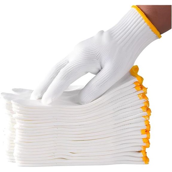 Unisex Cotton Polyester Safety Gloves (12/36/240 Pairs)