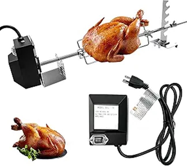 Universal BBQ Rotisserie Grill Kit with Motor