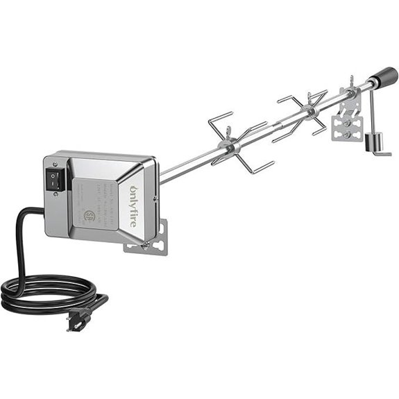 Onlyfire Universal BBQ Rotisserie Kit with Electric Motor