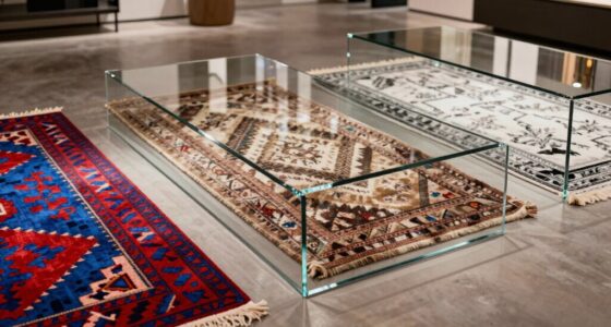upcoming glass table rug trends