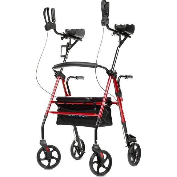 upright senior rollator walker
