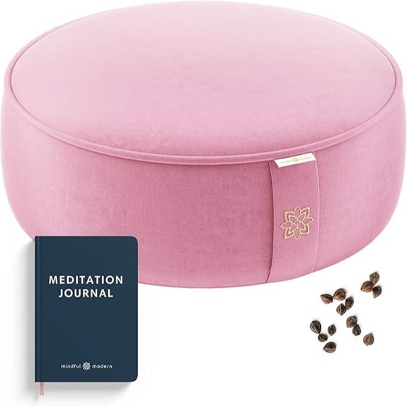 Mindful Modern Velvet Meditation Cushion with Cover