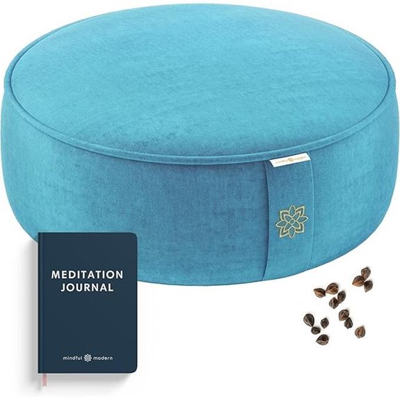 Mindful Modern Velvet Meditation Cushion with Washable Cover