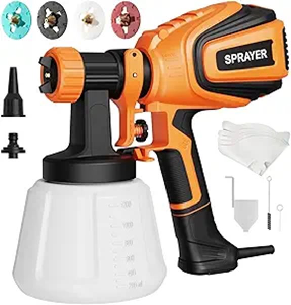 HVLP Paint Sprayer with Multiple Nozzles and Patterns