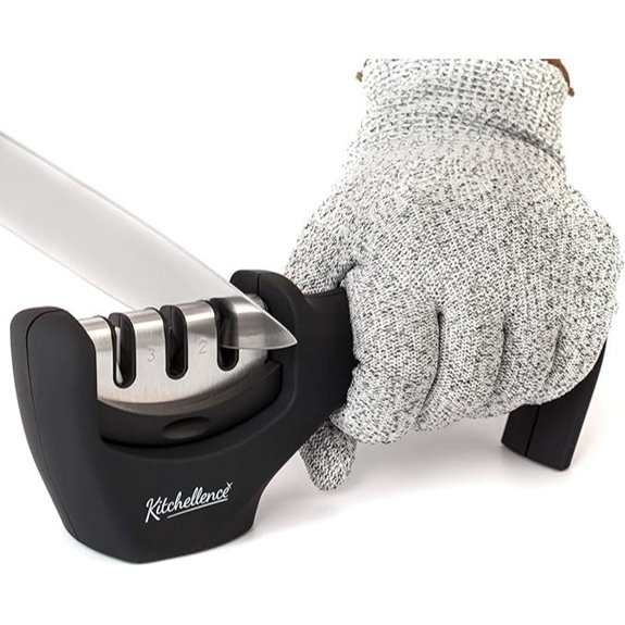 4-in-1 Kitchen Knife Sharpener & Cut-Resistant Glove