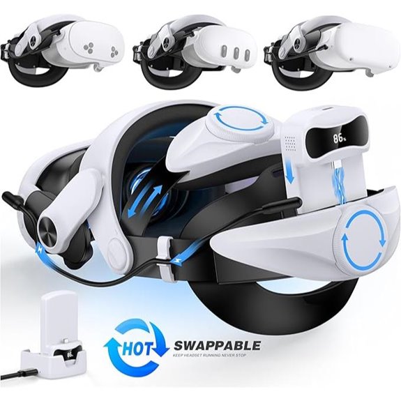 VR Head Strap with 15000mAh Battery and Charger