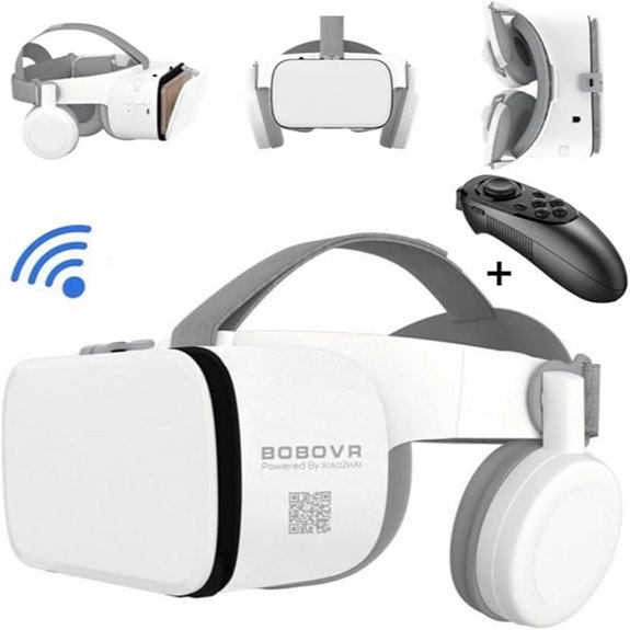 VR Headset with Bluetooth Headphones for Smartphones