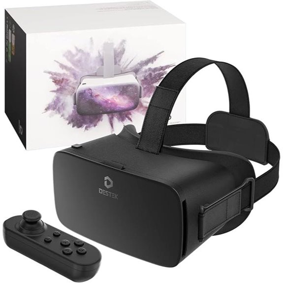 vr headset with controllers