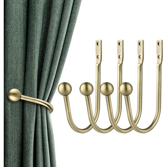 Curtain Holdbacks 4pcs Wall-Mounted Drapery Tiebacks
