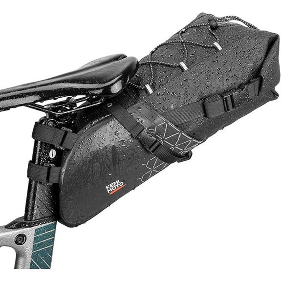 KEMIMOTO Waterproof Bike Seat Bag with Reflective Panel