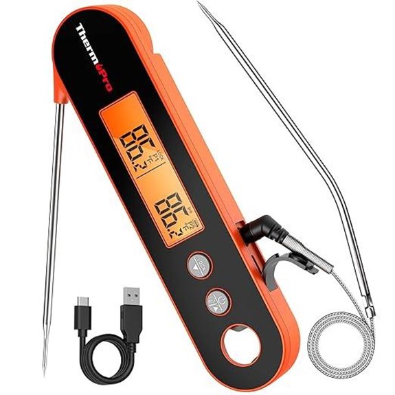 ThermoPro 2 Probes Waterproof Instant Read Meat Thermometer