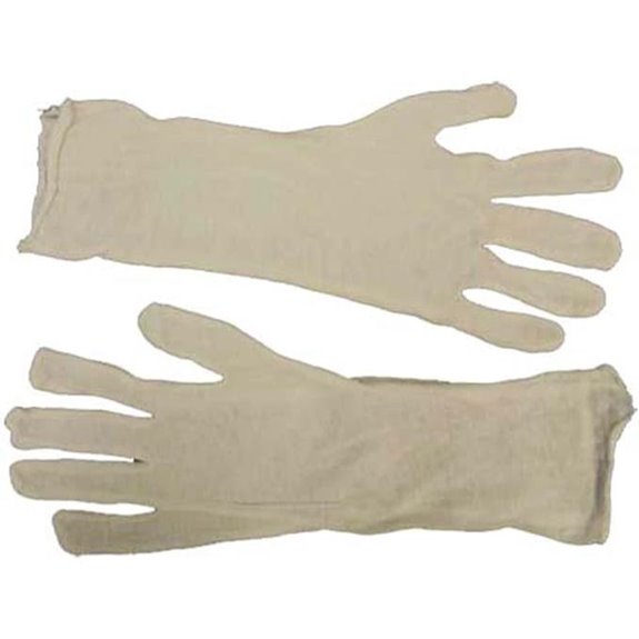 HAWK Cotton Inspection Gloves 12 Pairs White
