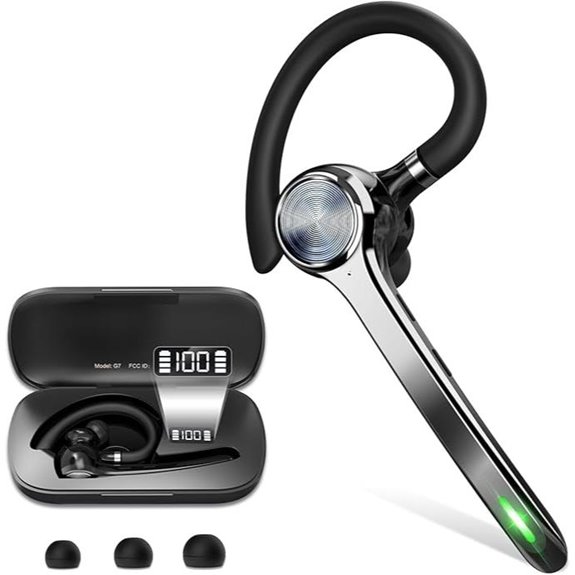 HEIBAS Wireless Bluetooth Headset with Charging Case