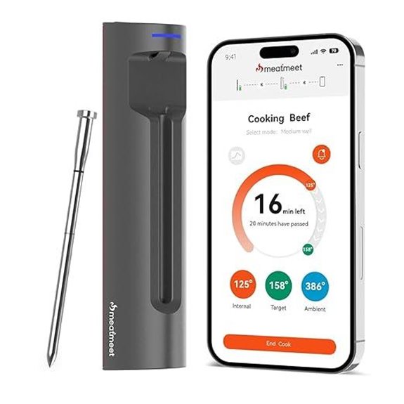 S Pro Wireless Bluetooth Meat Thermometer with App