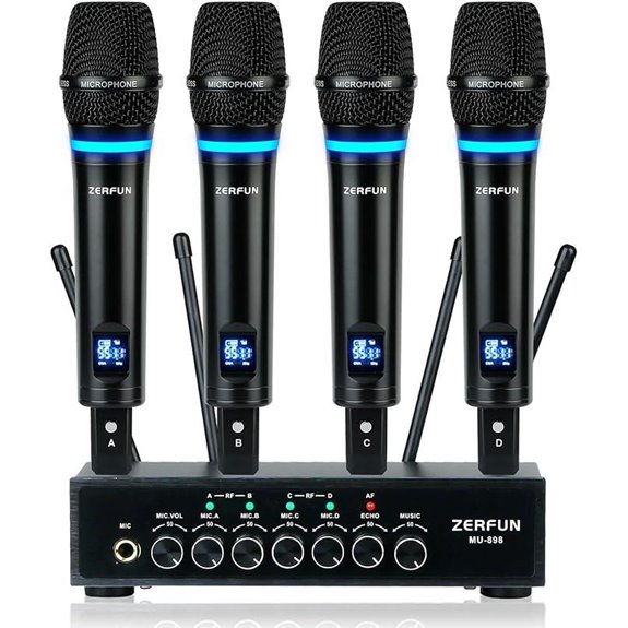Wireless Microphone System with Echo and Bluetooth