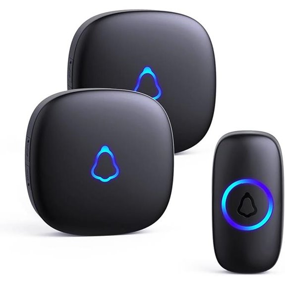 SECRUI Wireless Doorbell with 2 Receivers and LED