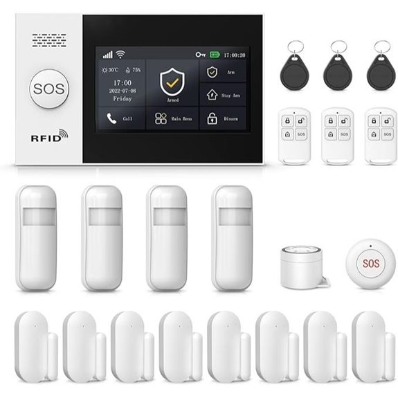 Wireless WiFi Home Security Alarm System with Sensors