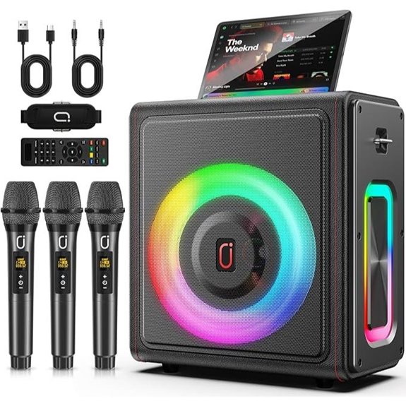 wireless karaoke rgb lights