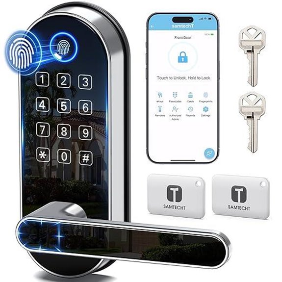 Bluetooth Smart Lock with Keypad & Handle