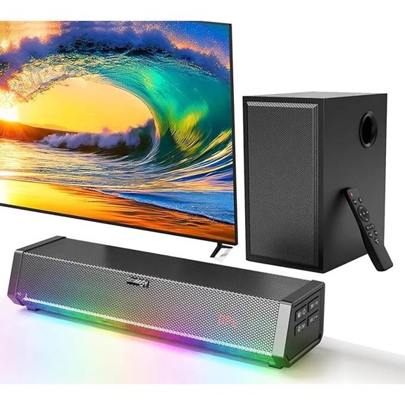 Wireless Soundbar with Subwoofer & Remote