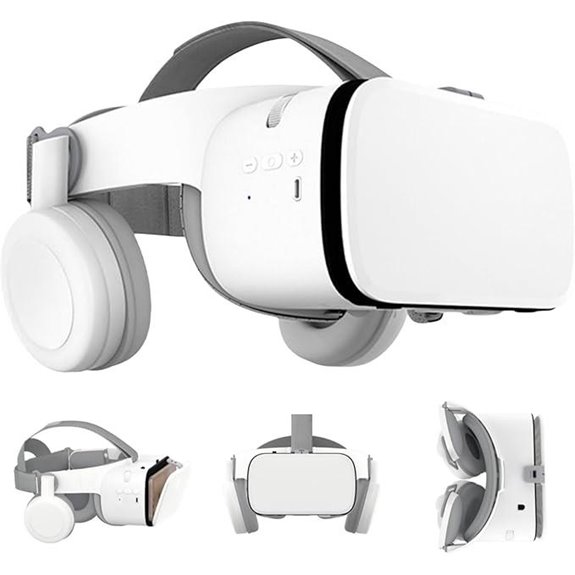 VR Headset with Bluetooth Audio for 3D VR Gaming
