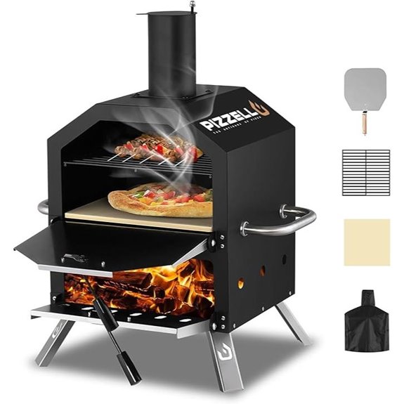 Pizzello Outdoor Wood-Fired Pizza Oven with Accessories