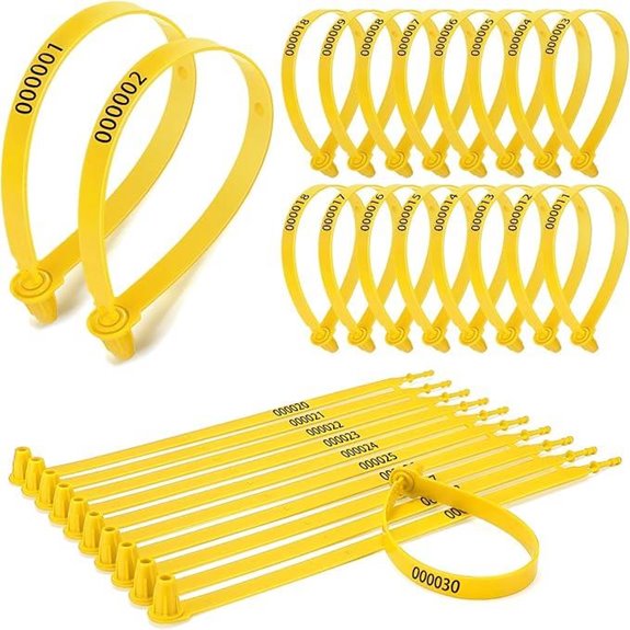 yellow plastic truck seals