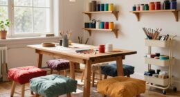 accessible and organized craft areas