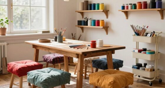 accessible and organized craft areas