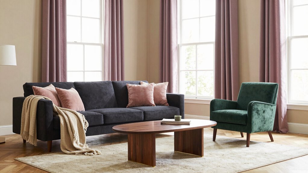 balanced colorful living space