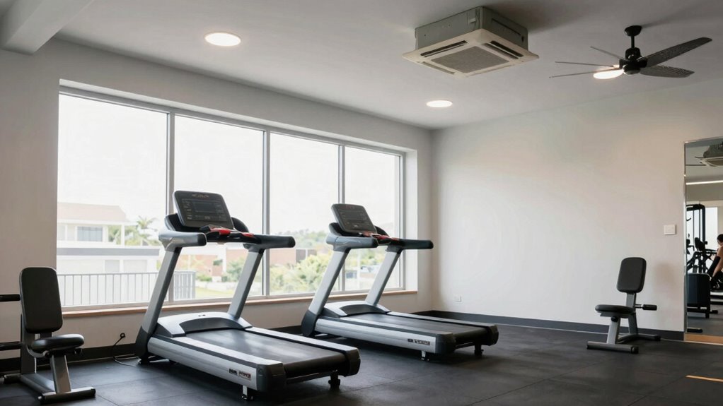 bright safe workout environment