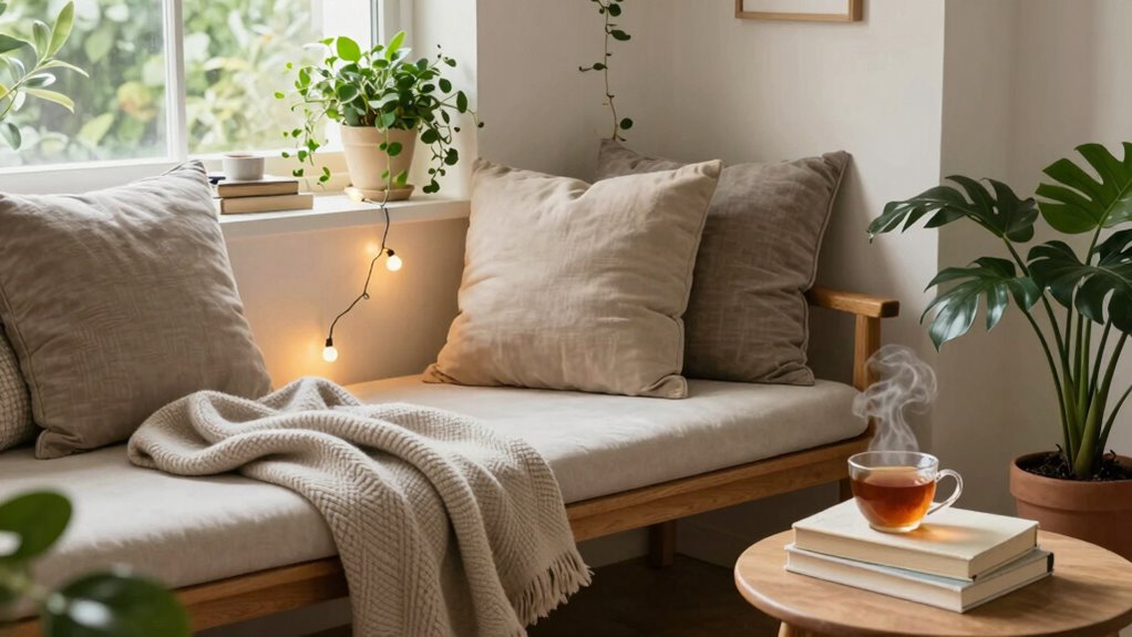 calm cozy relaxation space