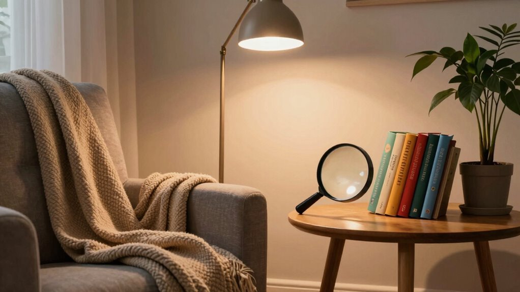 choose comfortable readable materials