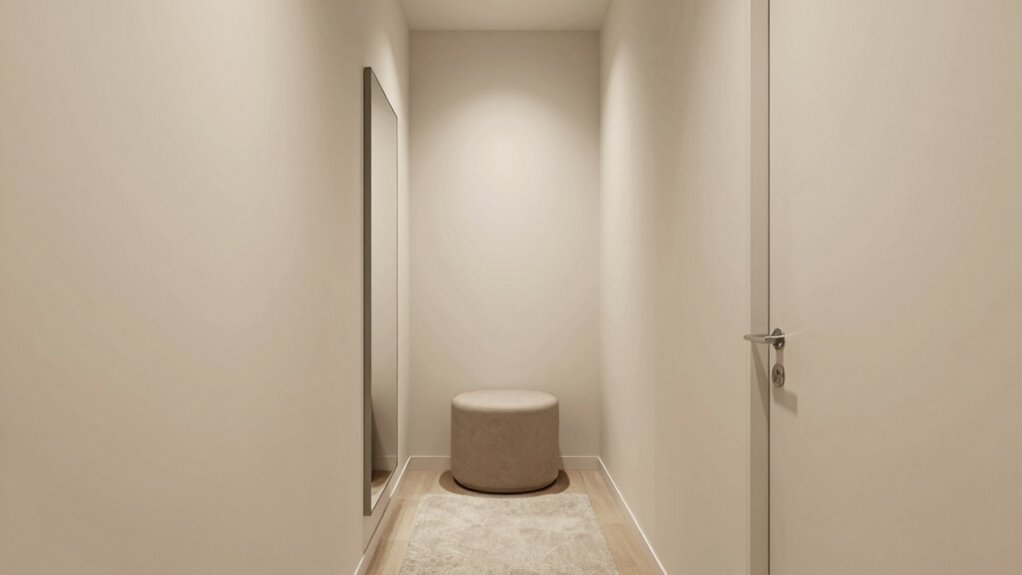 curved accents and textured walls