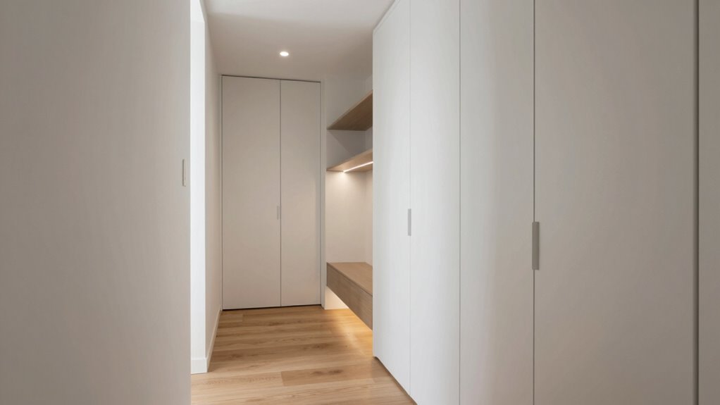 efficient narrow hallway organization