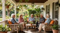 enhancing senior outdoor social areas