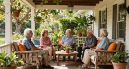 enhancing senior outdoor social areas