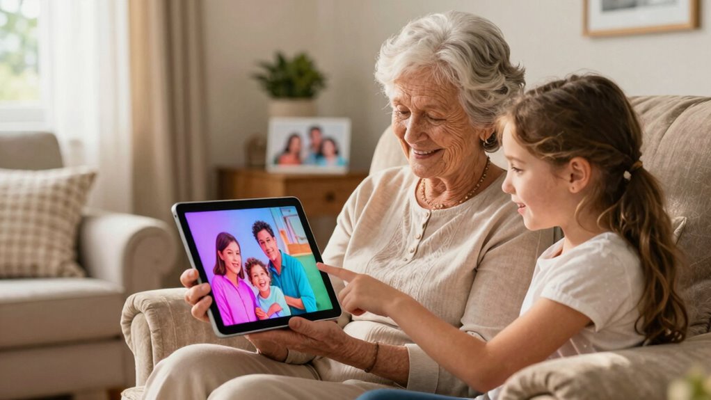 large screens enhance senior connectivity