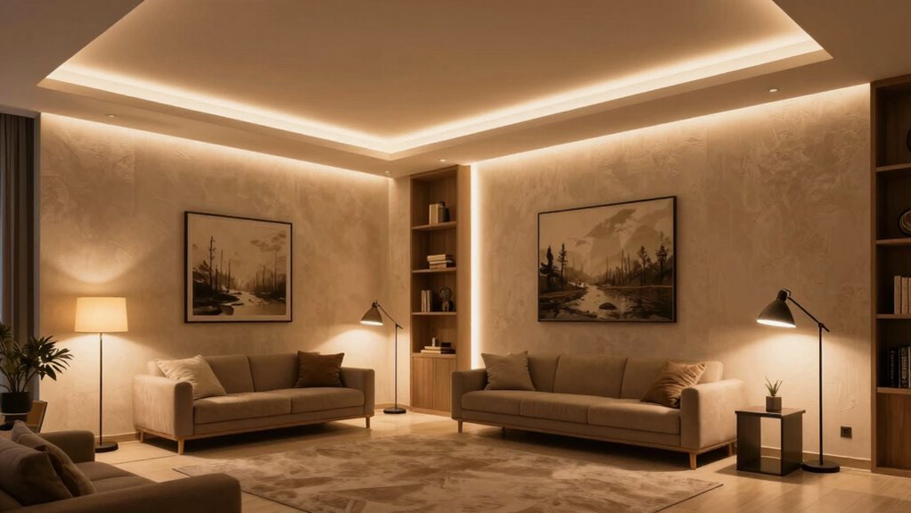 layered lighting enhances features