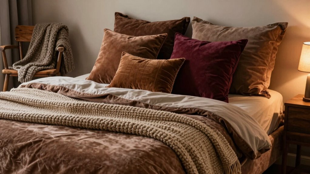 luxurious cozy bedroom textiles