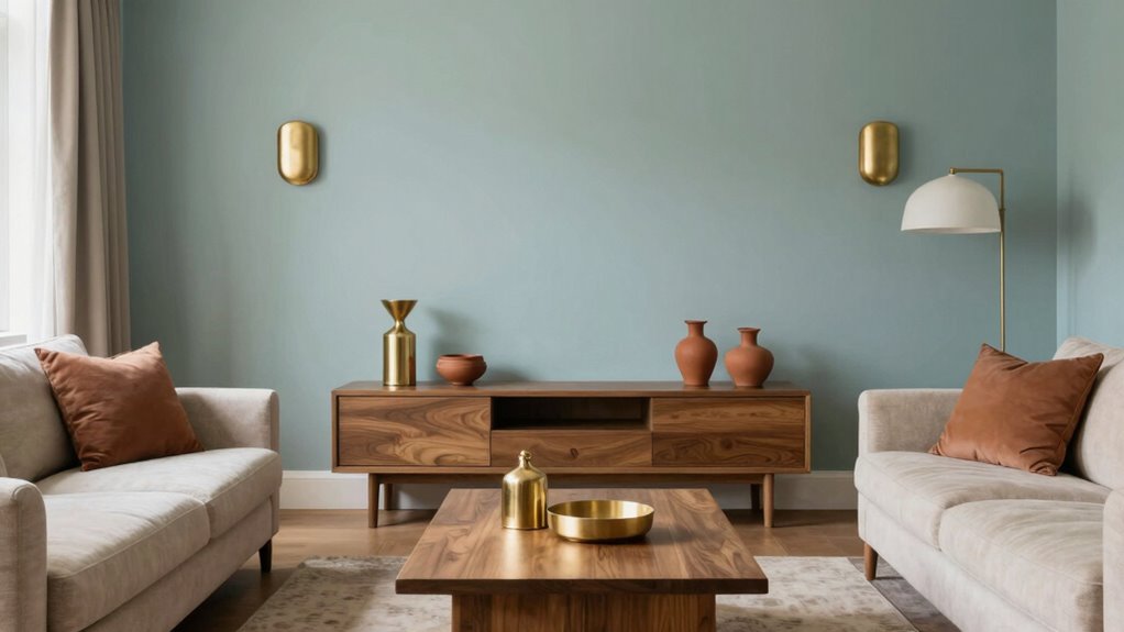 metallic and earthy accents