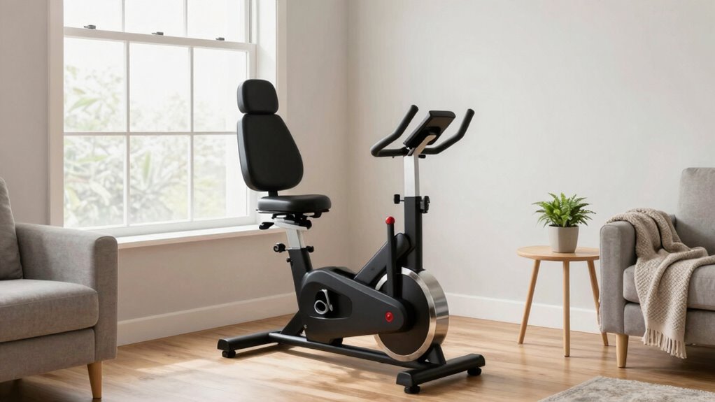 optimal recumbent bike placement