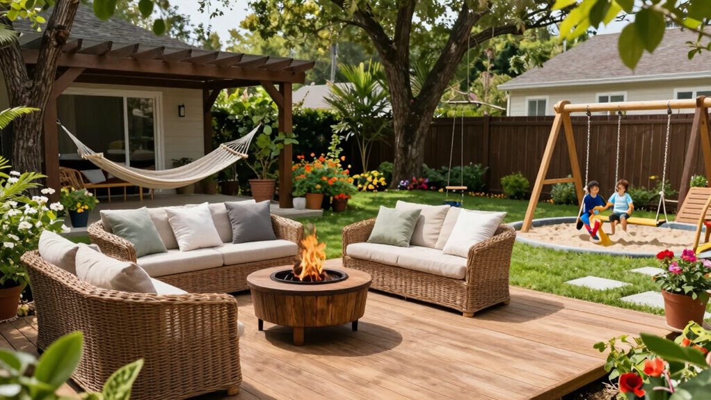 outdoor family gathering spaces