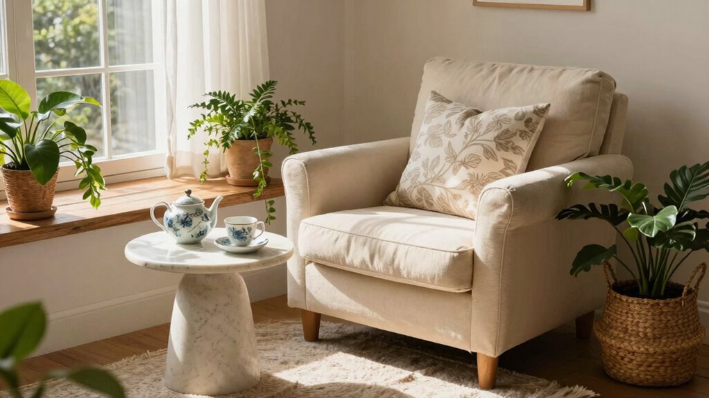 peaceful light filled functional space