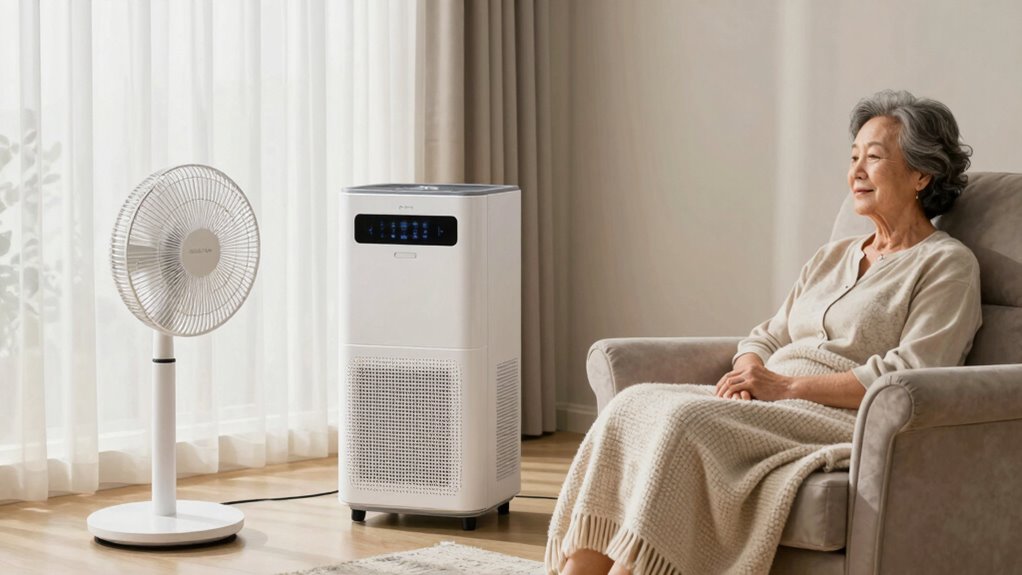 quiet energy efficient cooling devices