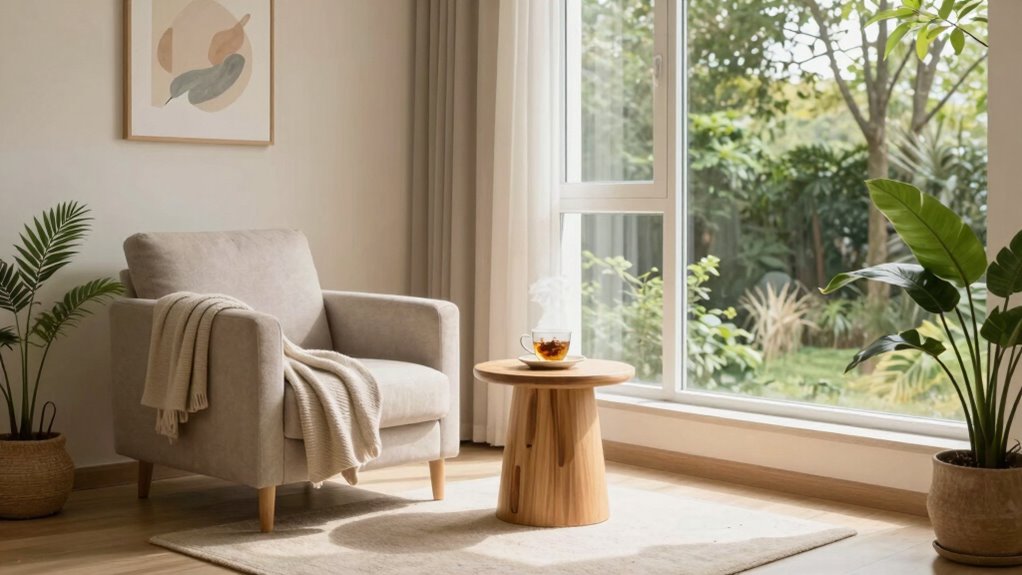 serene clutter free healing environment