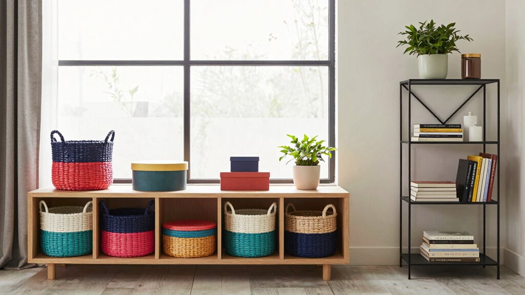 stylish vintage minimalist storage